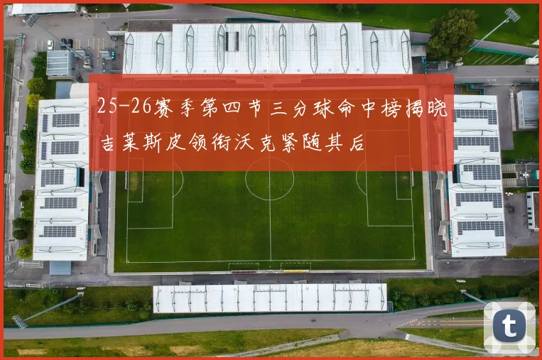 25-26赛季第四节三分球命中榜揭晓吉莱斯皮领衔沃克紧随其后
